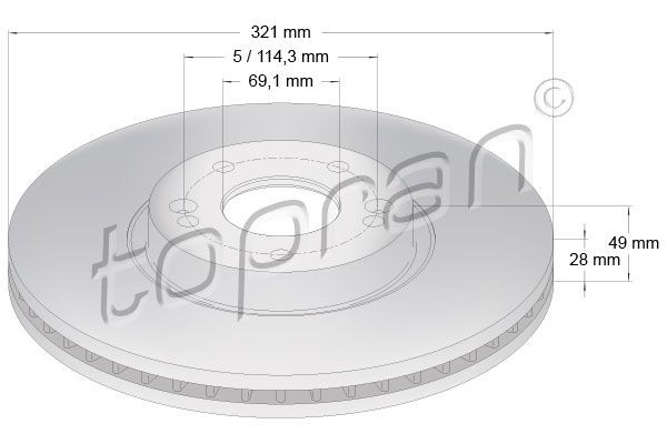 TOPRAN 820617 - Bremsscheibe