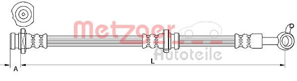 METZGER 4111251 - Bremsschlauch