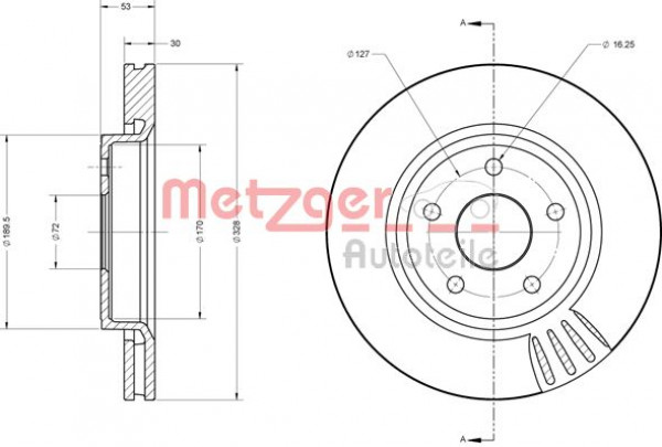 METZGER 6110086 - Bremsscheibe