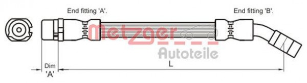 METZGER 4112834 - Bremsschlauch