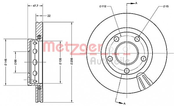 METZGER 6110402 - Bremsscheibe
