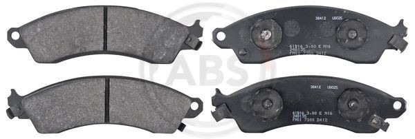 A.B.S. 38412 - Bremsbelagsatz, Scheibenbremse