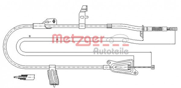 METZGER 17.0247 - Seilzug, Feststellbremse