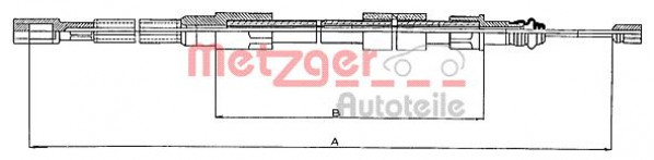 METZGER 10.720 - Seilzug, Feststellbremse