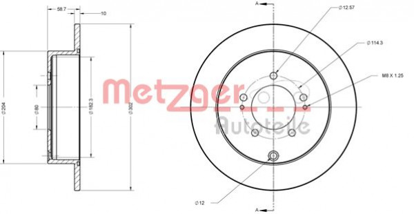 METZGER 6110197 - Bremsscheibe