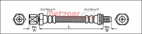 METZGER 4114730 - Bremsschlauch