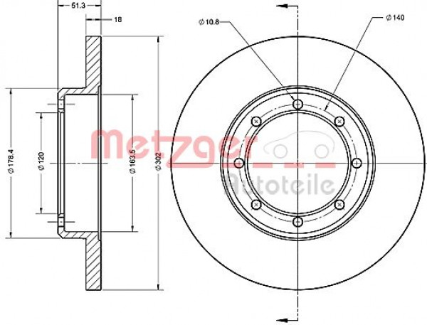 METZGER 6110686 - Bremsscheibe