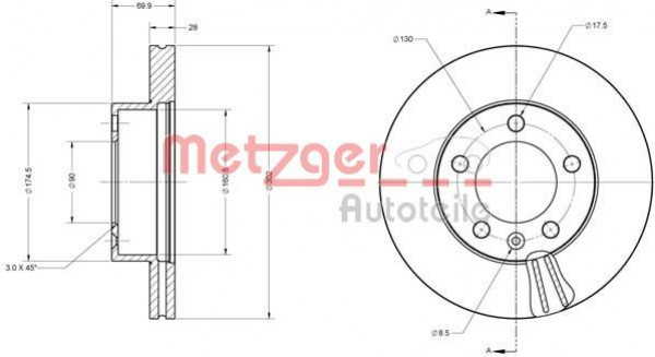 METZGER 6110687 - Bremsscheibe