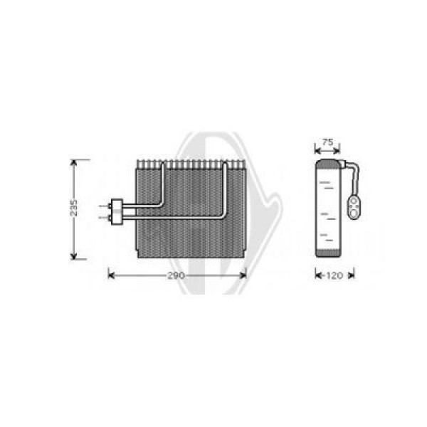 DIEDERICHS DCV1150 - Verdampfer, Klimaanlage