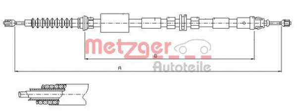 METZGER 11.5511 - Seilzug, Feststellbremse