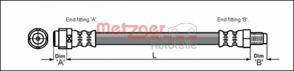 METZGER 4110574 - Bremsschlauch