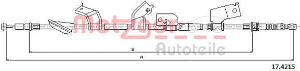 METZGER 17.4215 - Seilzug, Feststellbremse