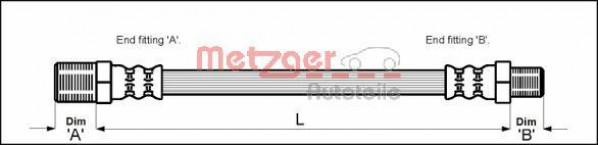 METZGER 4115148 - Bremsschlauch