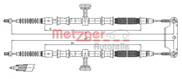 METZGER 11.5944 - Seilzug, Feststellbremse