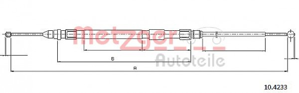 METZGER 10.4233 - Seilzug, Feststellbremse