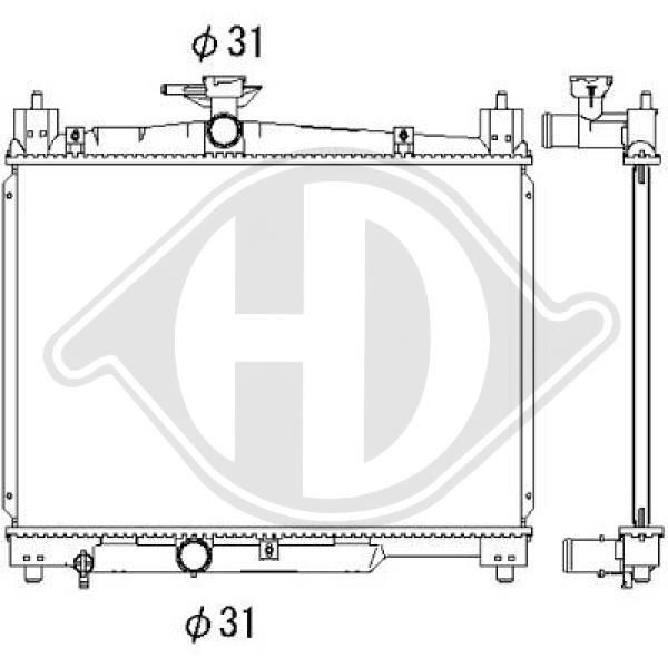 DIEDERICHS DCM3210 - Kühler, Motorkühlung