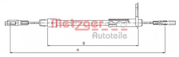 METZGER 10.9441 - Seilzug, Feststellbremse