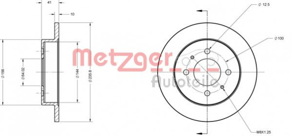 METZGER 6110509 - Bremsscheibe