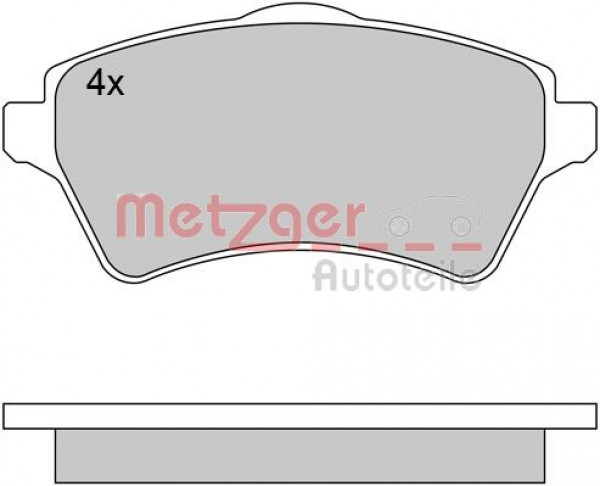 METZGER 1170612 - Bremsbelagsatz, Scheibenbremse