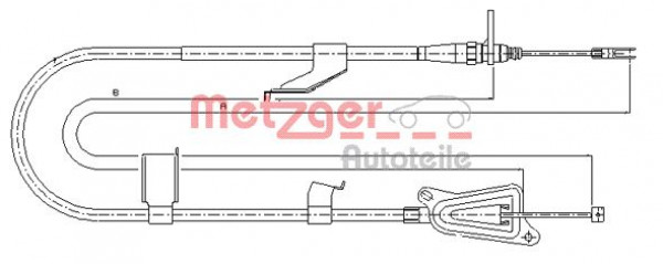 METZGER 17.0335 - Seilzug, Feststellbremse