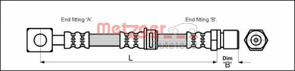 METZGER 4112814 - Bremsschlauch
