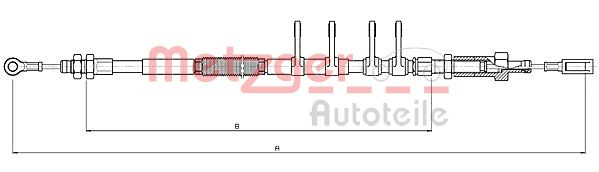 METZGER 10.4742 - Seilzug, Feststellbremse