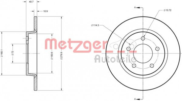METZGER 6110581 - Bremsscheibe