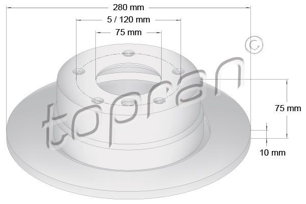 TOPRAN 502027 - Bremsscheibe