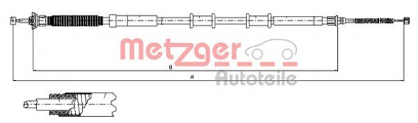 METZGER 12.0718 - Seilzug, Feststellbremse