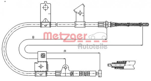 METZGER 17.0001 - Seilzug, Feststellbremse