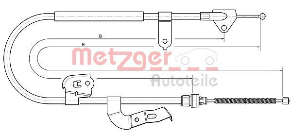 METZGER 10.4511 - Seilzug, Feststellbremse