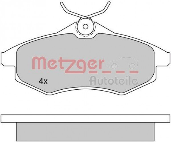 METZGER 1170163 - Bremsbelagsatz, Scheibenbremse