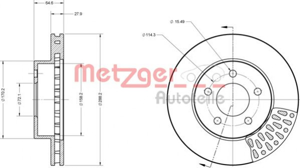 METZGER 6110560 - Bremsscheibe