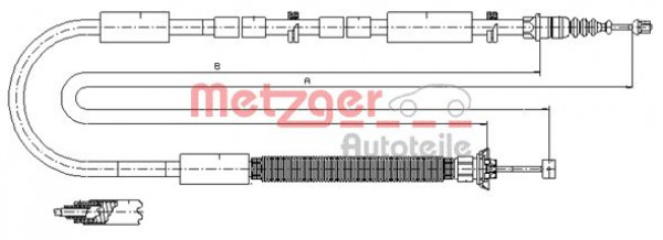 METZGER 12.0706 - Seilzug, Feststellbremse
