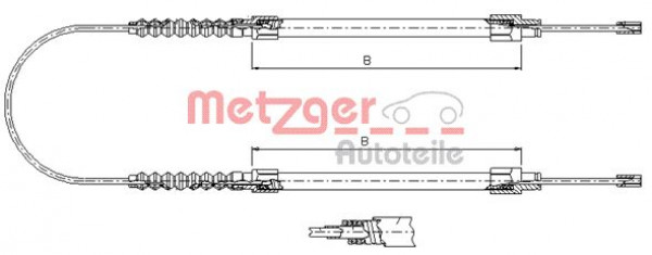 METZGER 1171.8 - Seilzug, Feststellbremse