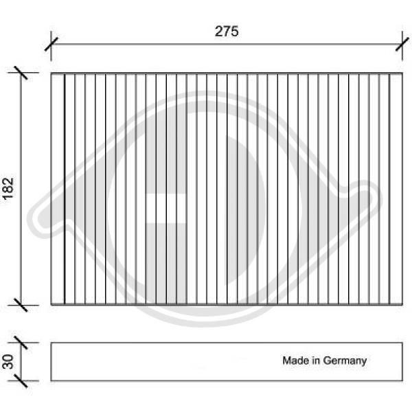 DIEDERICHS DCI0168 - Filter, Innenraumluft