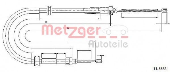 METZGER 11.6683 - Seilzug, Feststellbremse