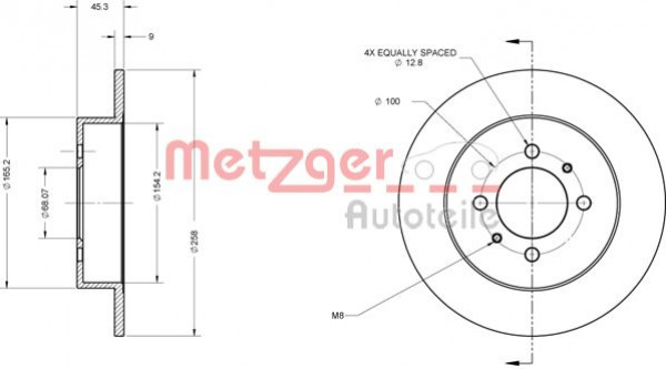METZGER 6110398 - Bremsscheibe