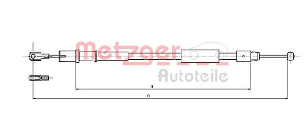 METZGER 10.9836 - Seilzug, Feststellbremse