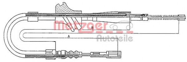 METZGER 10.7502 - Seilzug, Feststellbremse