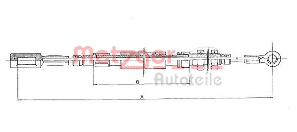 METZGER 1171.3 - Seilzug, Feststellbremse