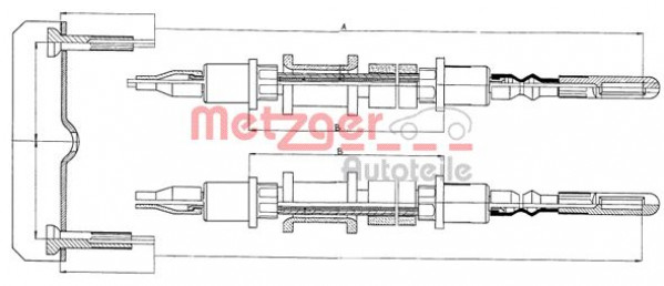 METZGER 11.5821 - Seilzug, Feststellbremse