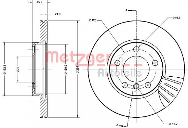 METZGER 6110692 - Bremsscheibe