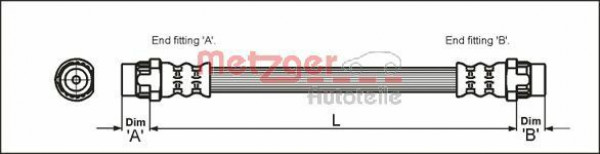 METZGER 4111166 - Bremsschlauch