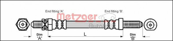 METZGER 4112103 - Bremsschlauch