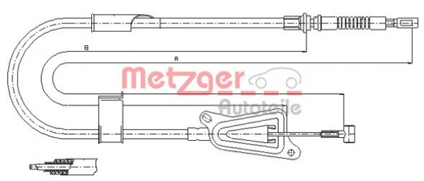 METZGER 17.0123 - Seilzug, Feststellbremse