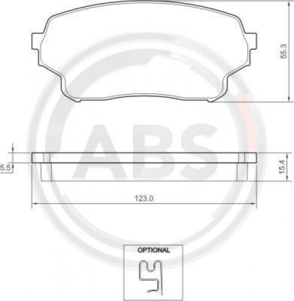 A.B.S. 37503 - Bremsbelagsatz, Scheibenbremse