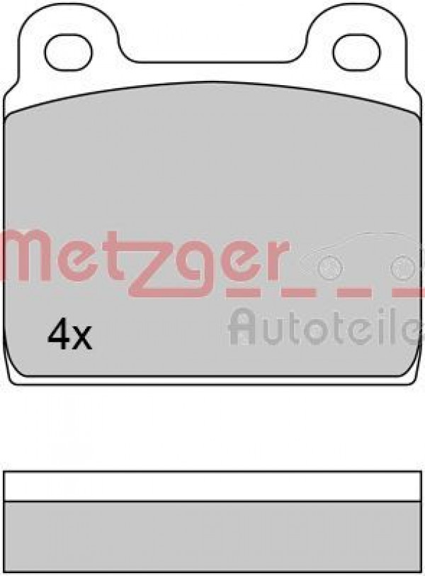 METZGER 1170222 - Bremsbelagsatz, Scheibenbremse