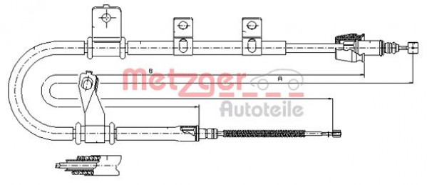 METZGER 17.2561 - Seilzug, Feststellbremse