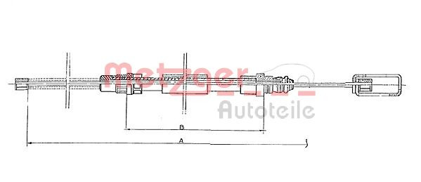 METZGER 11.6762 - Seilzug, Feststellbremse